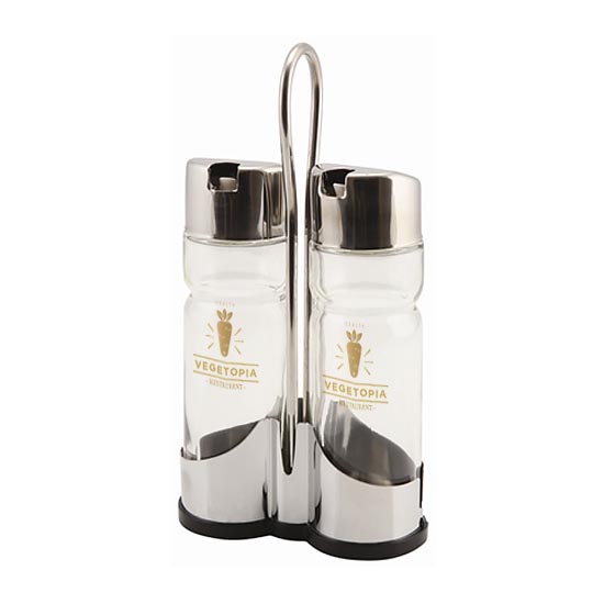 Oil & Vinegar Set With Stand