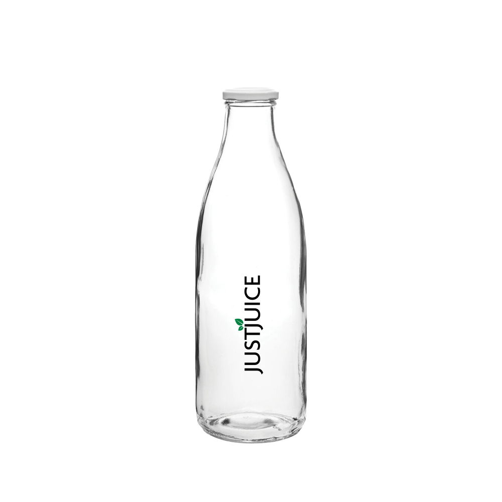 Glass Large Lidded Water Bottle - 2 Pint (1 Litre/35oz)