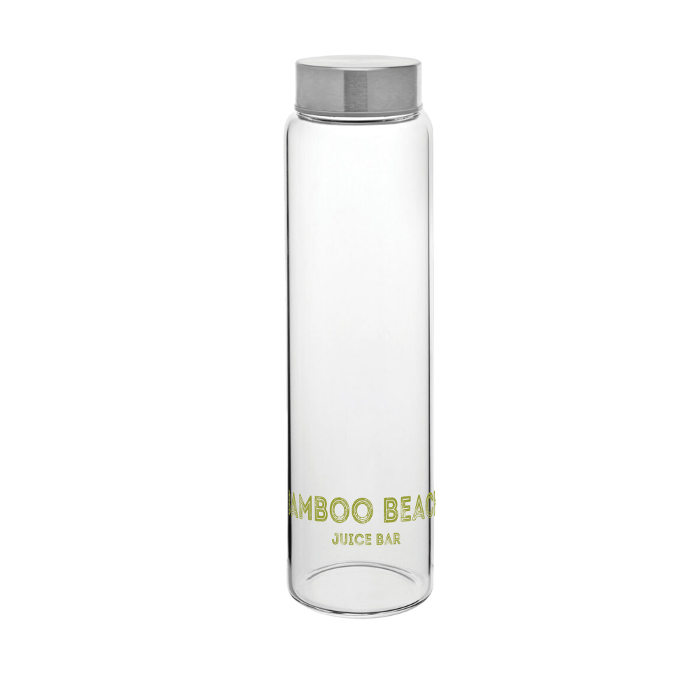 Glass Large Lidded Water Bottle - 2 Pint (1 Litre)