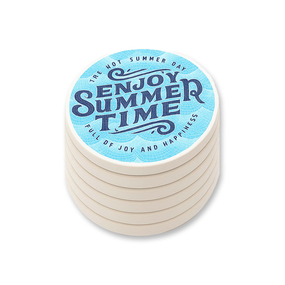 Ceramic Coaster Round sets of 6