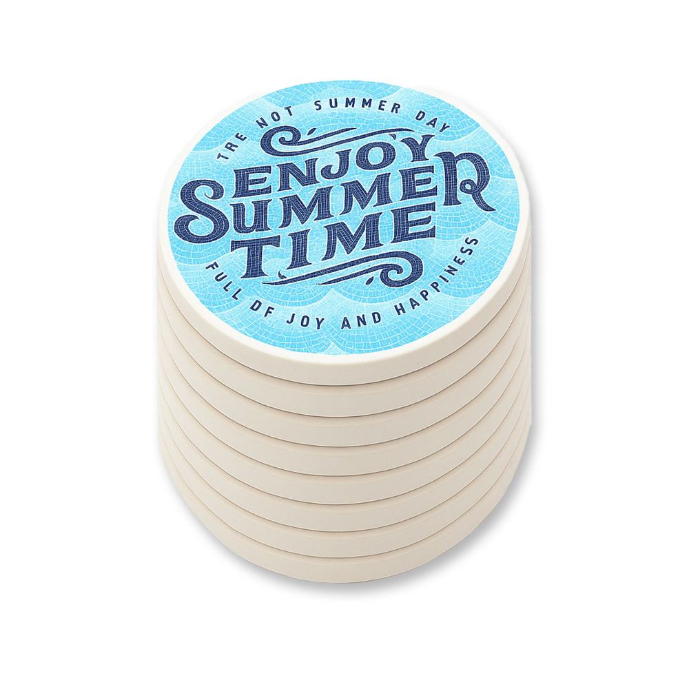 Ceramic Coaster Round sets of 8