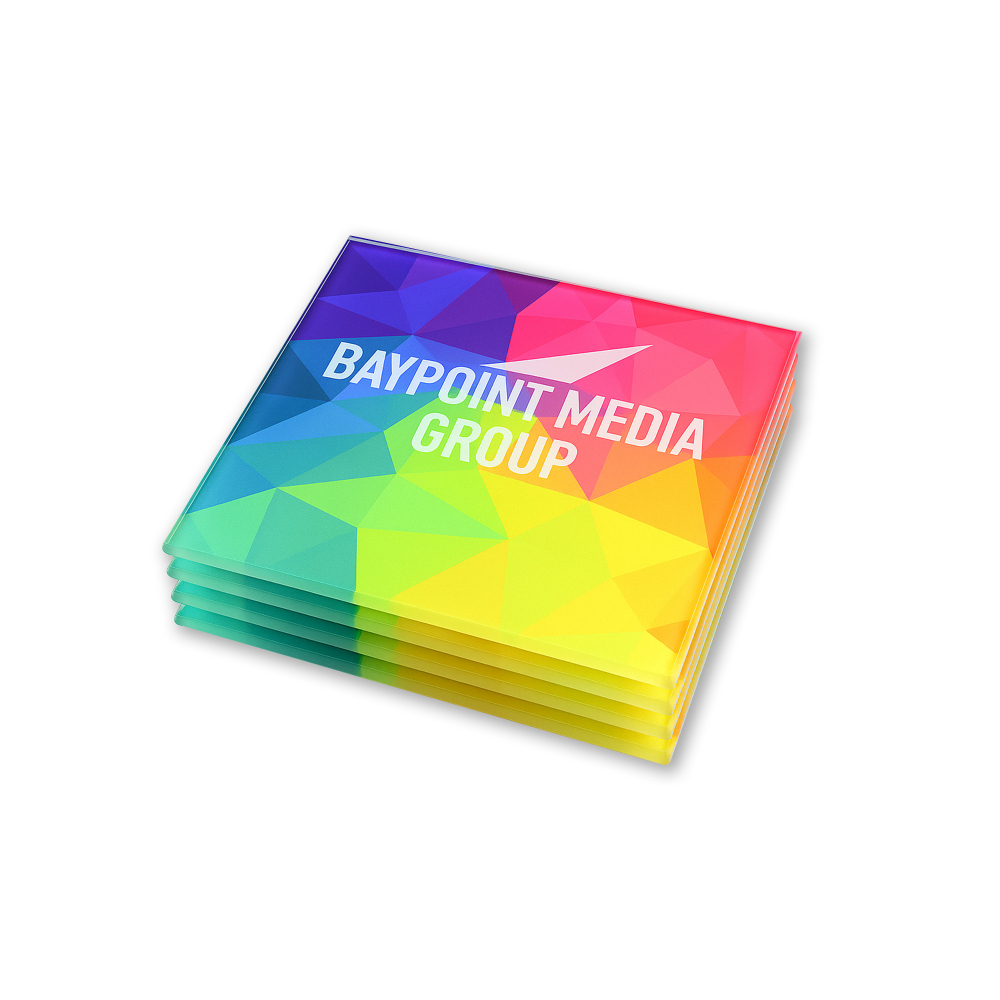 Glass Coaster Square Set of 4