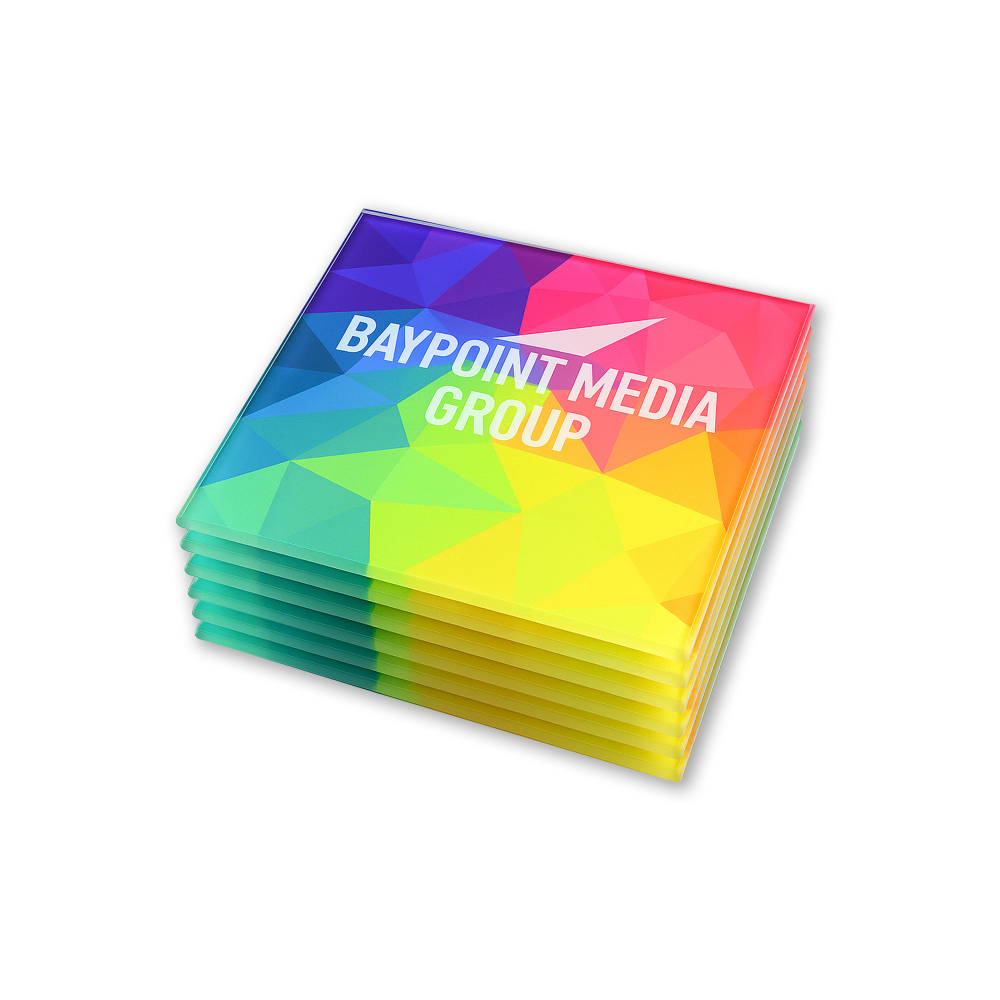 Glass Coaster Square Set of 6