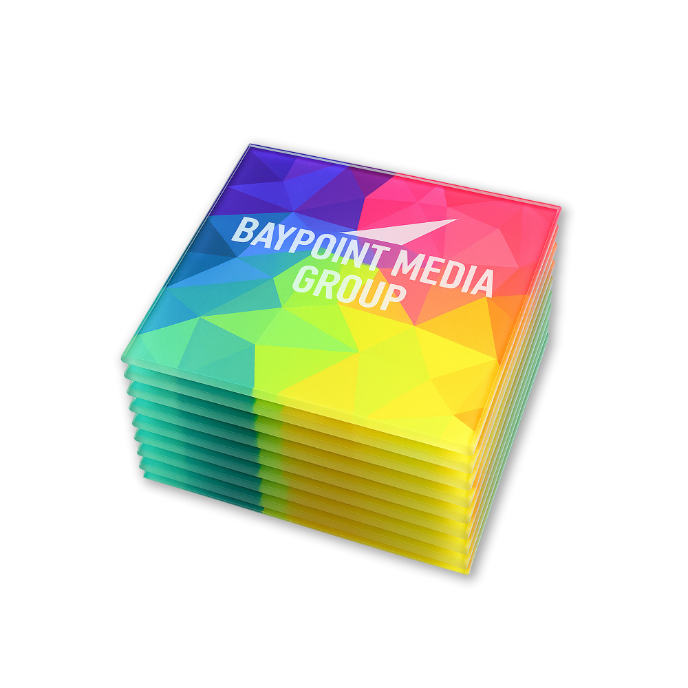 Glass Coaster Square Set of 8
