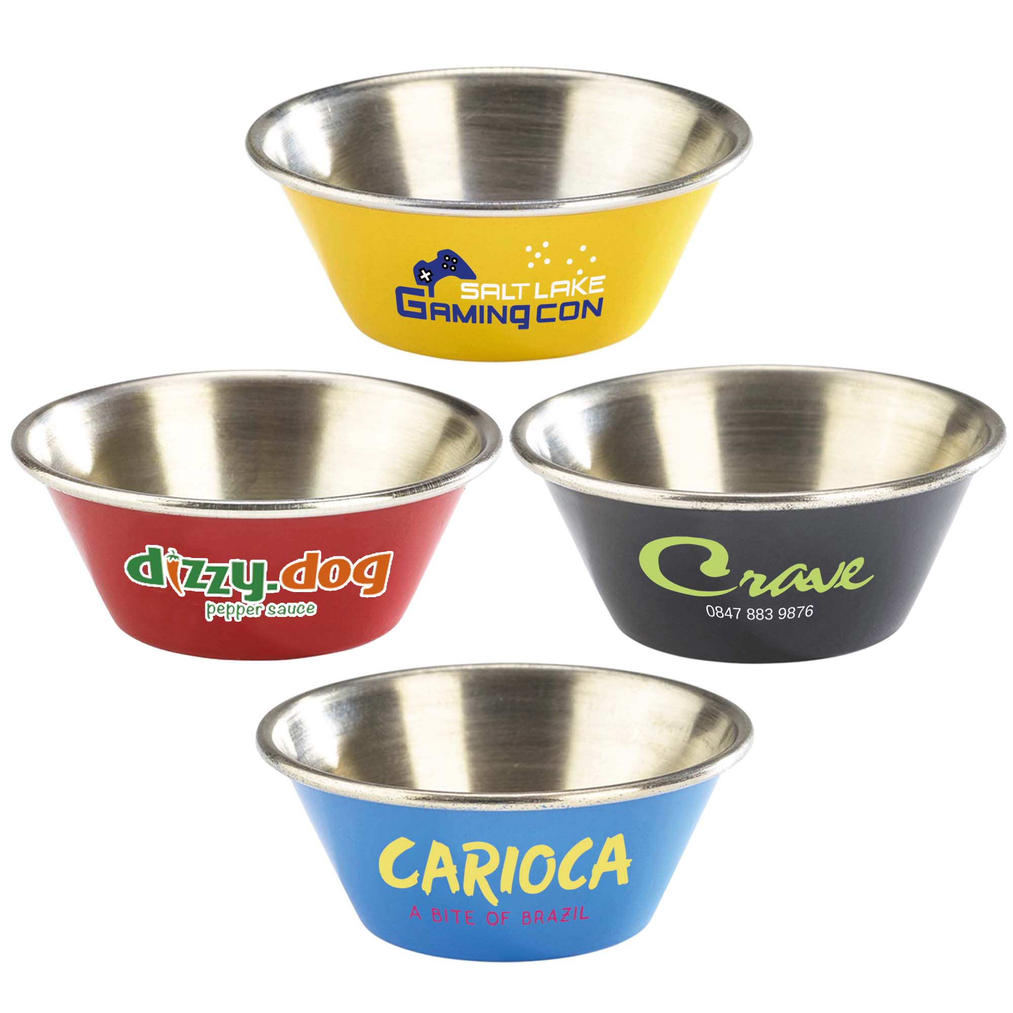 1.5oz Stainless Steel Ramekin - (Blue, Red, Yellow & Black)