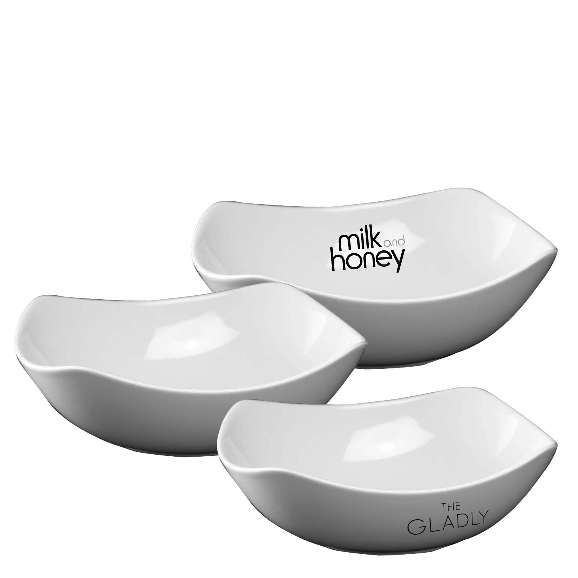 Ceramic Rounded Edge Square Bowls