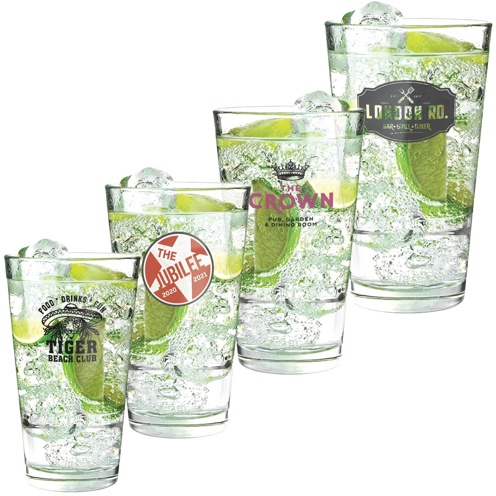 Stack Up Hiball Glass Tumblers